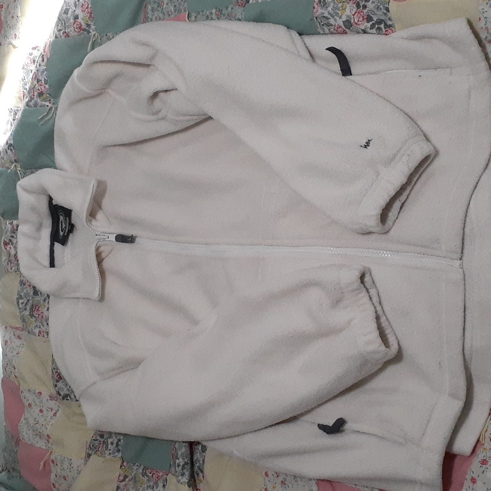 Cozy Cream Zip-Up Fleece Jacket